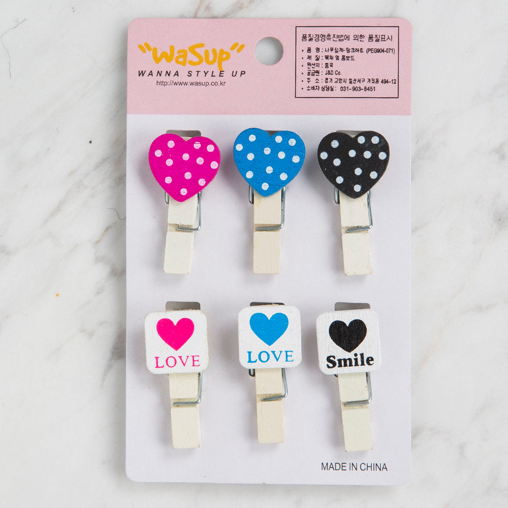 Loren Dekoratif Kalp desenli mandal 6'lı